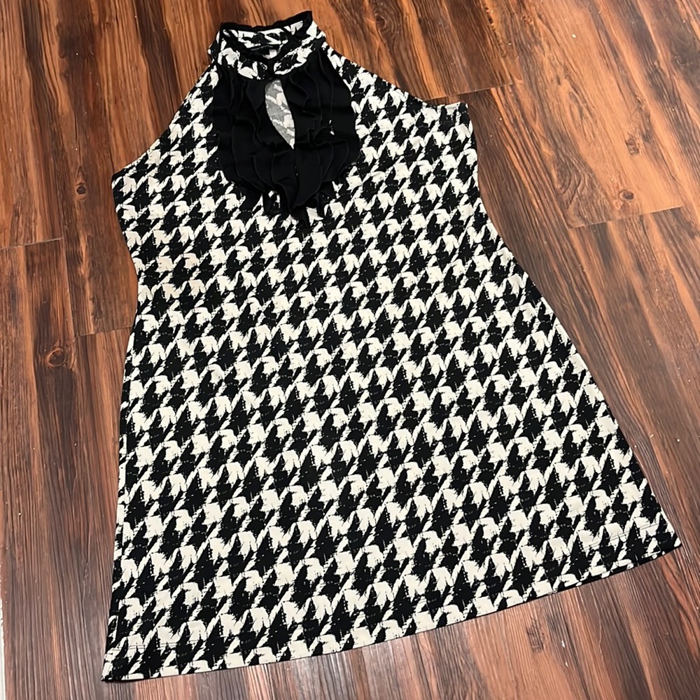 Alabama Football 🐘 🏈 Black and White Houndstooth Print Dress